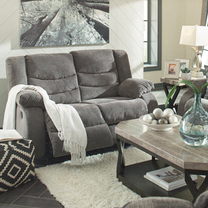 Causeuse en tissu gris inclinable - Tulen