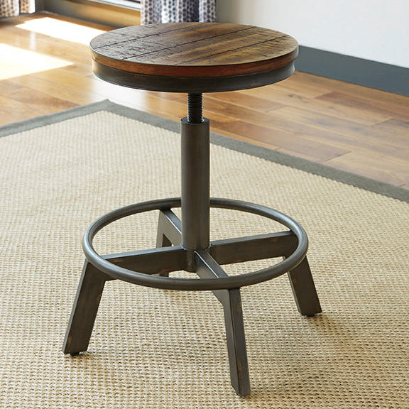 Ensemble de 2 tabourets de bar pivotants et réglables en hauteur - Torjin