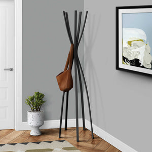 Porte-manteau en métal noir satiné avec 5 supports - I 2017