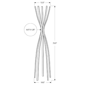 Porte-manteau en métal noir satiné avec 5 supports - I 2017
