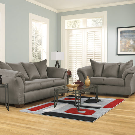 Causeuse en tissu taupe - Darcy