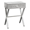 Table d'appoint en MDF/stratifié et métal chromé avec 1 tiroir - I 3262-3263-3265-3450
