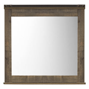 Miroir de bureau en bois/placage brun - Trinell