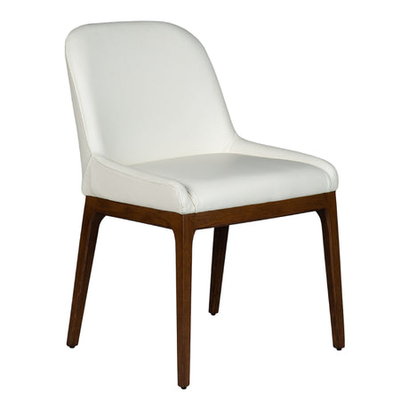 Chaise de salle à manger rembourrée en cuir - Ann