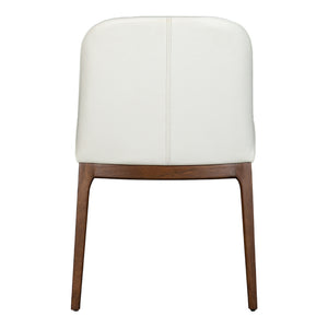 Chaise de salle à manger rembourrée en cuir - Ann
