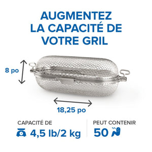 Panier pour rôtissoire en acier inoxydable