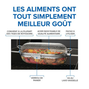 Panier pour rôtissoire en acier inoxydable