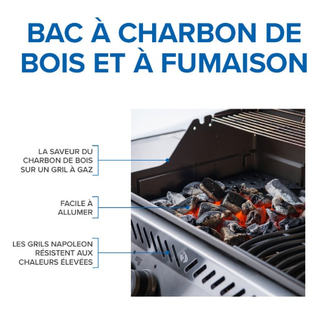 Bac à charbon de bois/fumaison en fonte