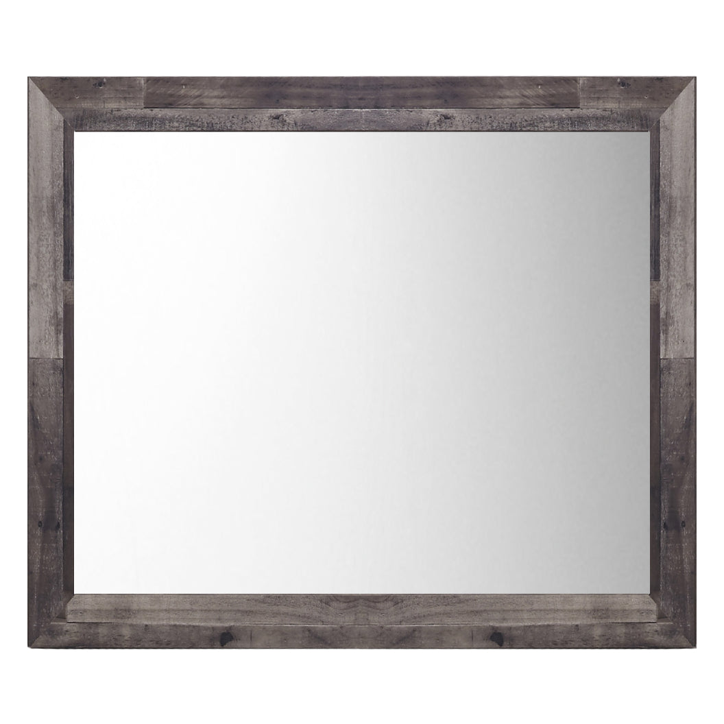 Miroir de bureau en bois/placage multi gris - Derekson