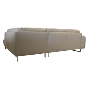 Sectionnel aspect cuir beige pâle avec chaise longue - KT-002-3(1A)