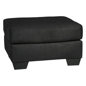 Ottoman Darcy en tissu noir