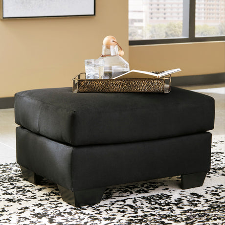 Ottoman Darcy en tissu noir
