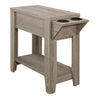Table d'appoint en MDF/stratifié avec 1 tiroir et double porte-gobelet - I 3197-3198