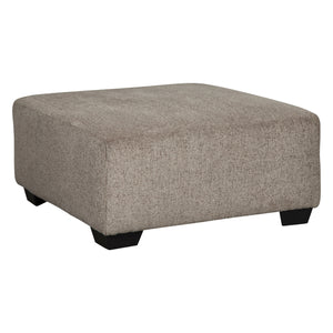 Ottoman surdimensionné Ballinasloe en tissu gris