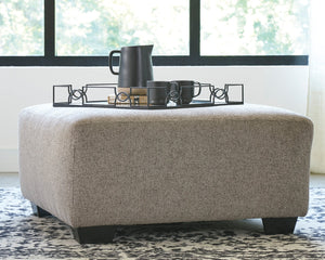 Ottoman surdimensionné Ballinasloe en tissu gris