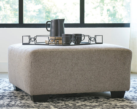 Ottoman surdimensionné Ballinasloe en tissu gris
