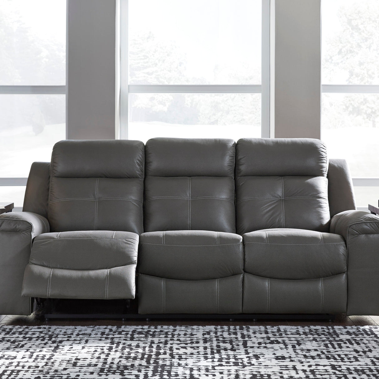 Sofa gris foncé tissu inclinable - Jesolo
