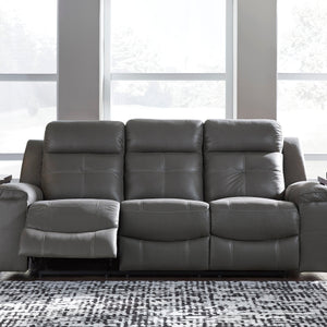 Sofa gris foncé tissu inclinable - Jesolo