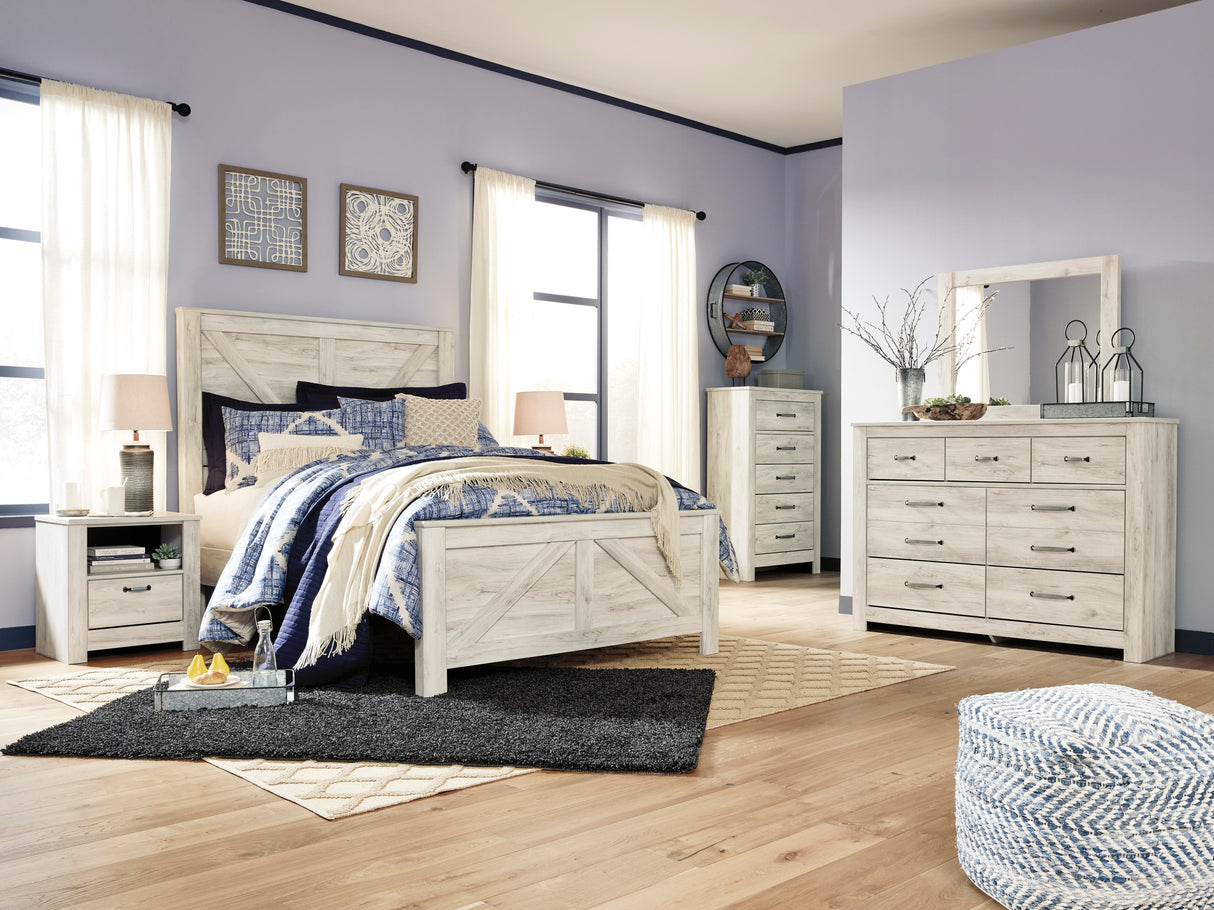 Bureau à 7 tiroirs en bois et placage blanc - Bellaby