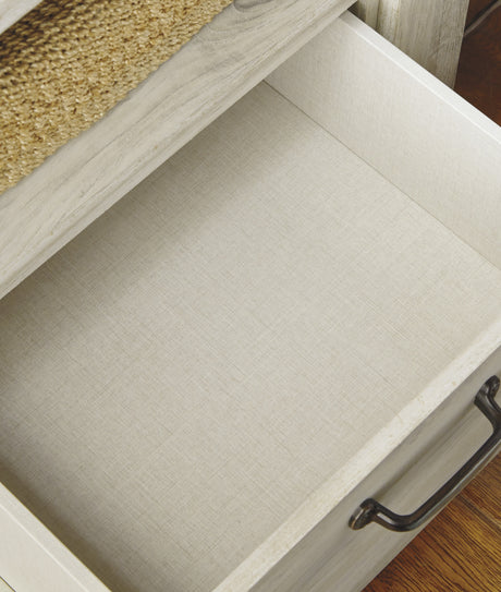 Table de chevet Blanc en bois - Bellaby