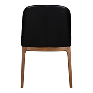 Chaise de salle à manger rembourrée en cuir - Ann