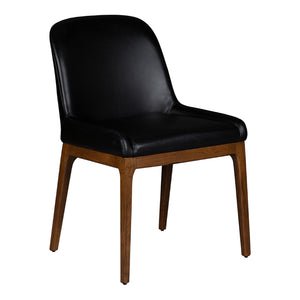 Chaise de salle à manger rembourrée en cuir - Ann