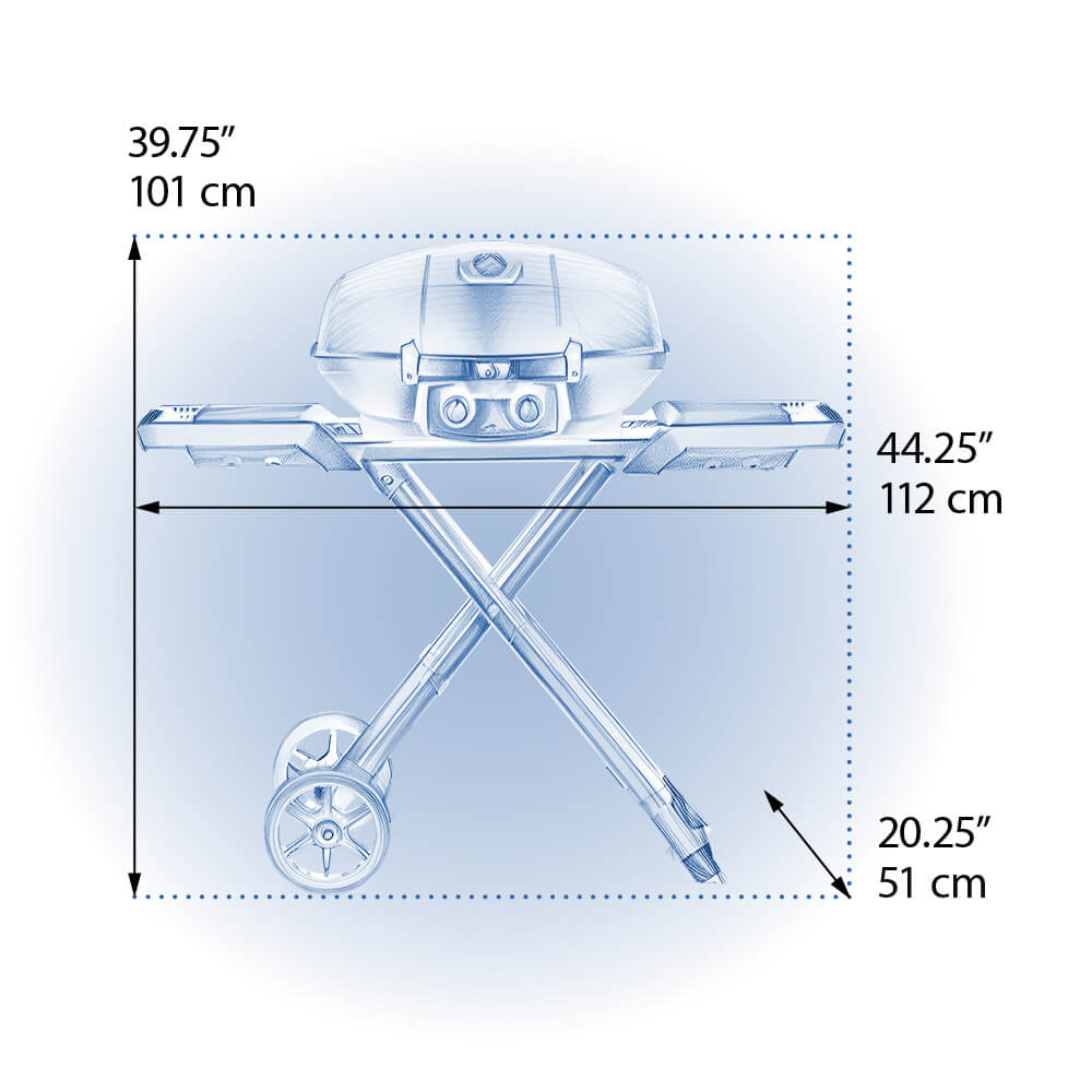 Barbecue au gaz propane avec chariot pliable - TravelQ PRO285X