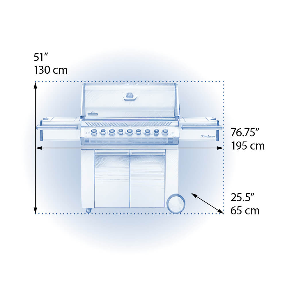 Barbecue au gaz naturel - Prestige PRO 665 RSIB