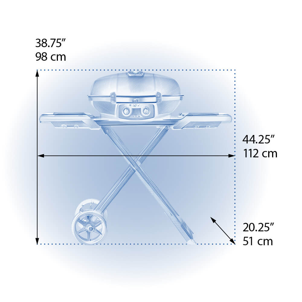 Barbecue au gaz propane avec chariot pliable - TravelQ 285X