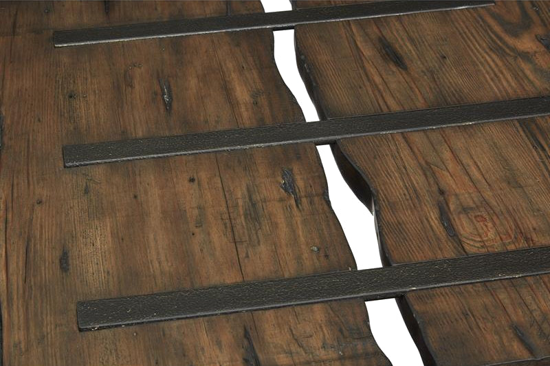 Table de bout Darthmouth en bois rustique et métal