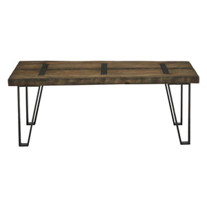 Table basse Darthmouth en bois rustique et métal