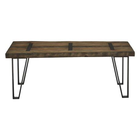 Table basse Darthmouth en bois rustique et métal