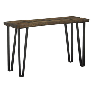 Table console Darthmouth en bois rustique et métal