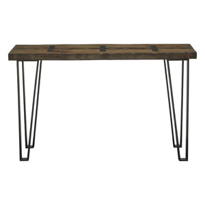 Table console Darthmouth en bois rustique et métal