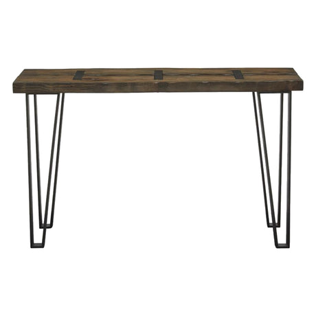 Table console Darthmouth en bois rustique et métal