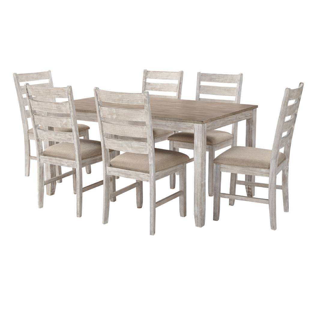 Ensemble de salle à manger bois gris 6 places - Skempton