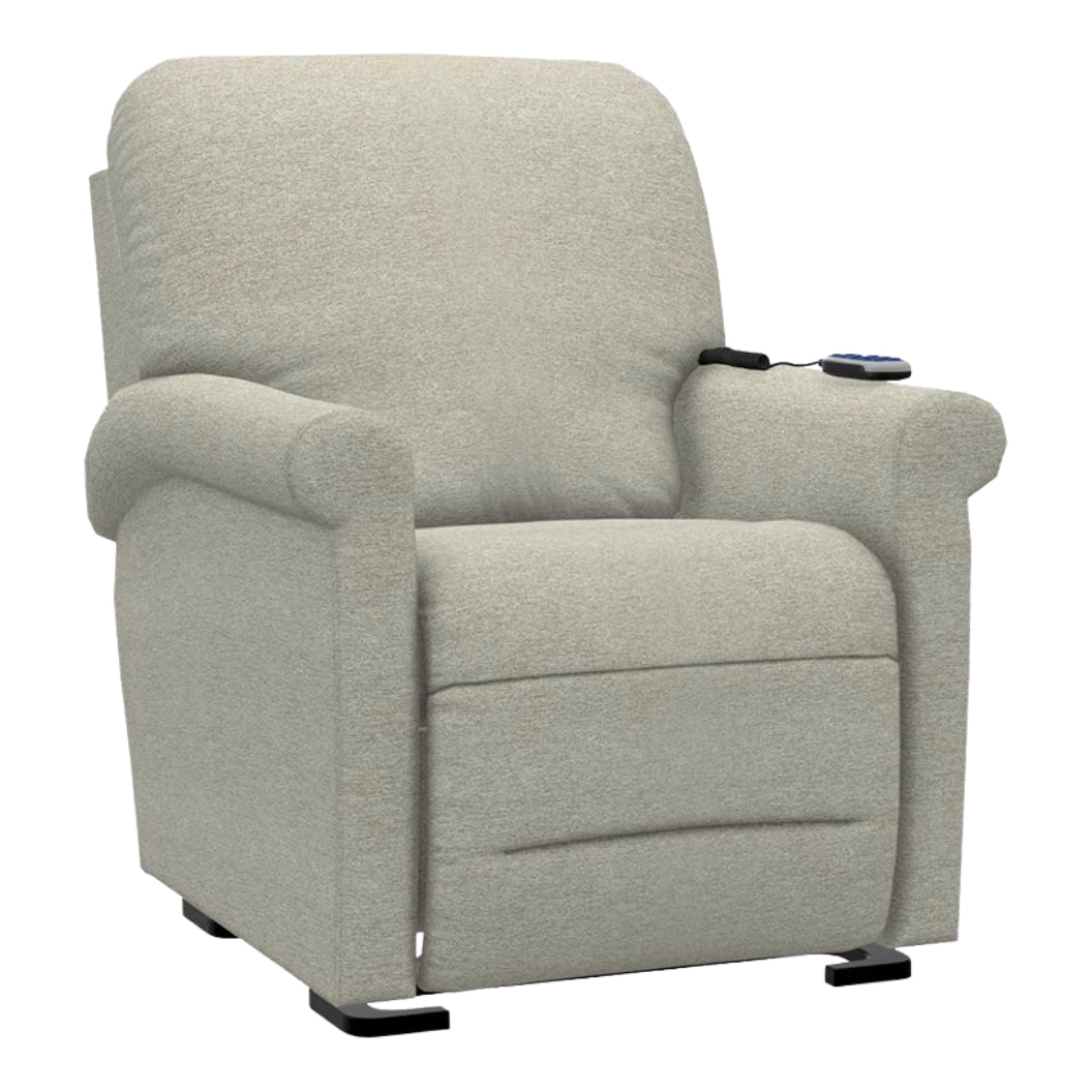 Fauteuil lève-personne inclinable motorisé en tissu gris antique - Miller