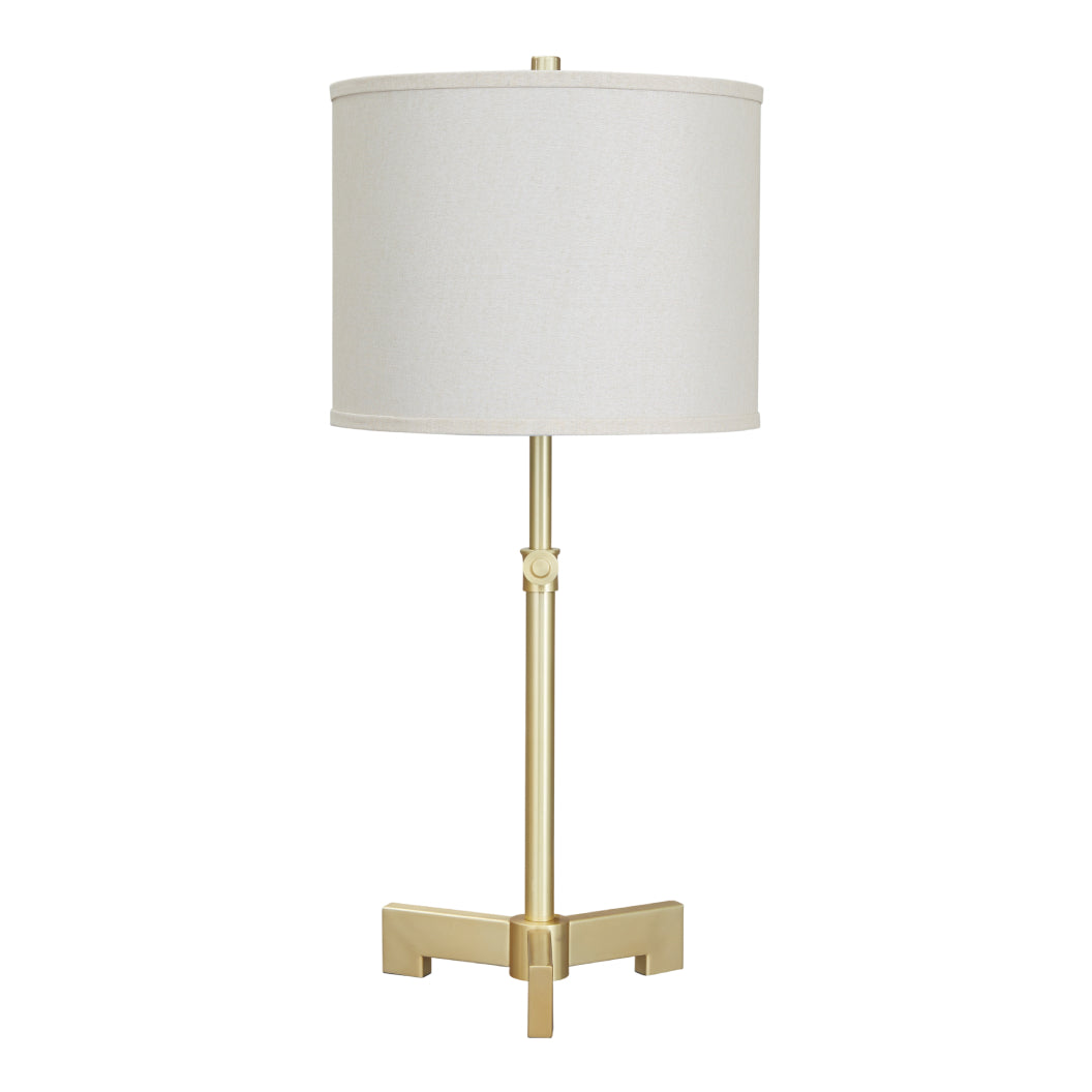 Lampe de table en métal doré 33 po. - Laurinda
