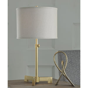 Lampe de table en métal doré 33 po. - Laurinda