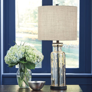 Lampe de table en verre champagne 28 po. Laurentia