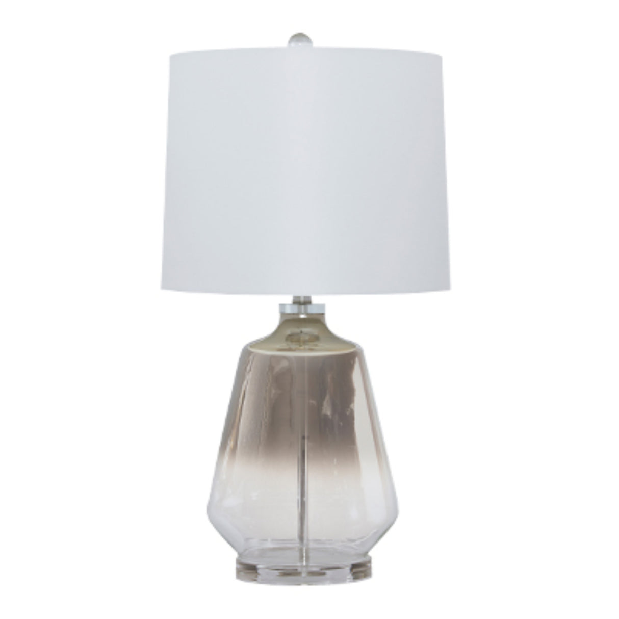 Lampe de table en verre argenté 28 po. Jaslyn