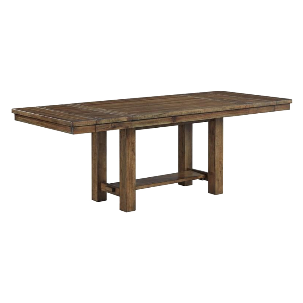 Table de salle à manger bois brune extensible - Moriville