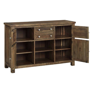 Buffet en bois brun avec 2 tiroirs et 4 portes - Moriville