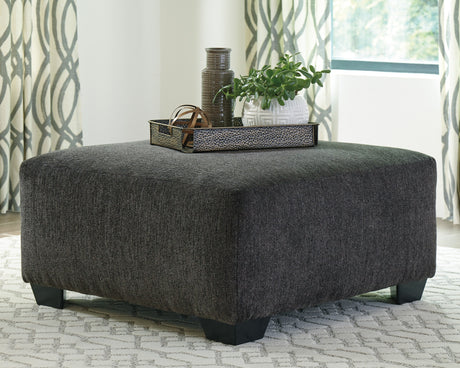 Ottoman surdimensionné Ballinasloe en tissu gris