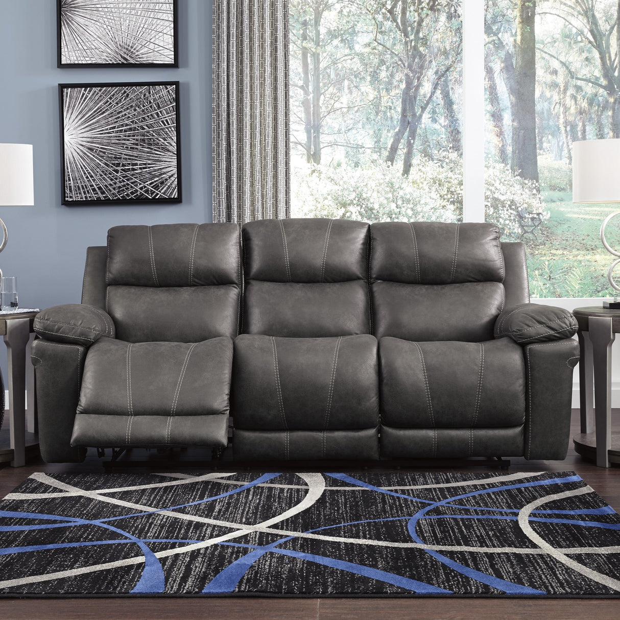 Sofa en tissu gris foncé motorisé - Erlangen