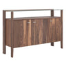 Buffet en verre et bois de noyer avec 3 portes - Condo