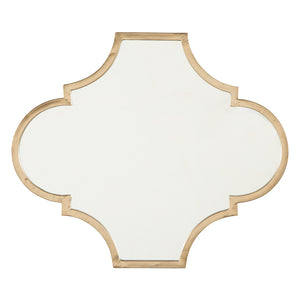 Miroir avec un cadre en métal doré 19 x 16 po. - Callie