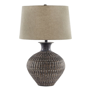 Lampe de table en métal bronze antique 27po -  Magan