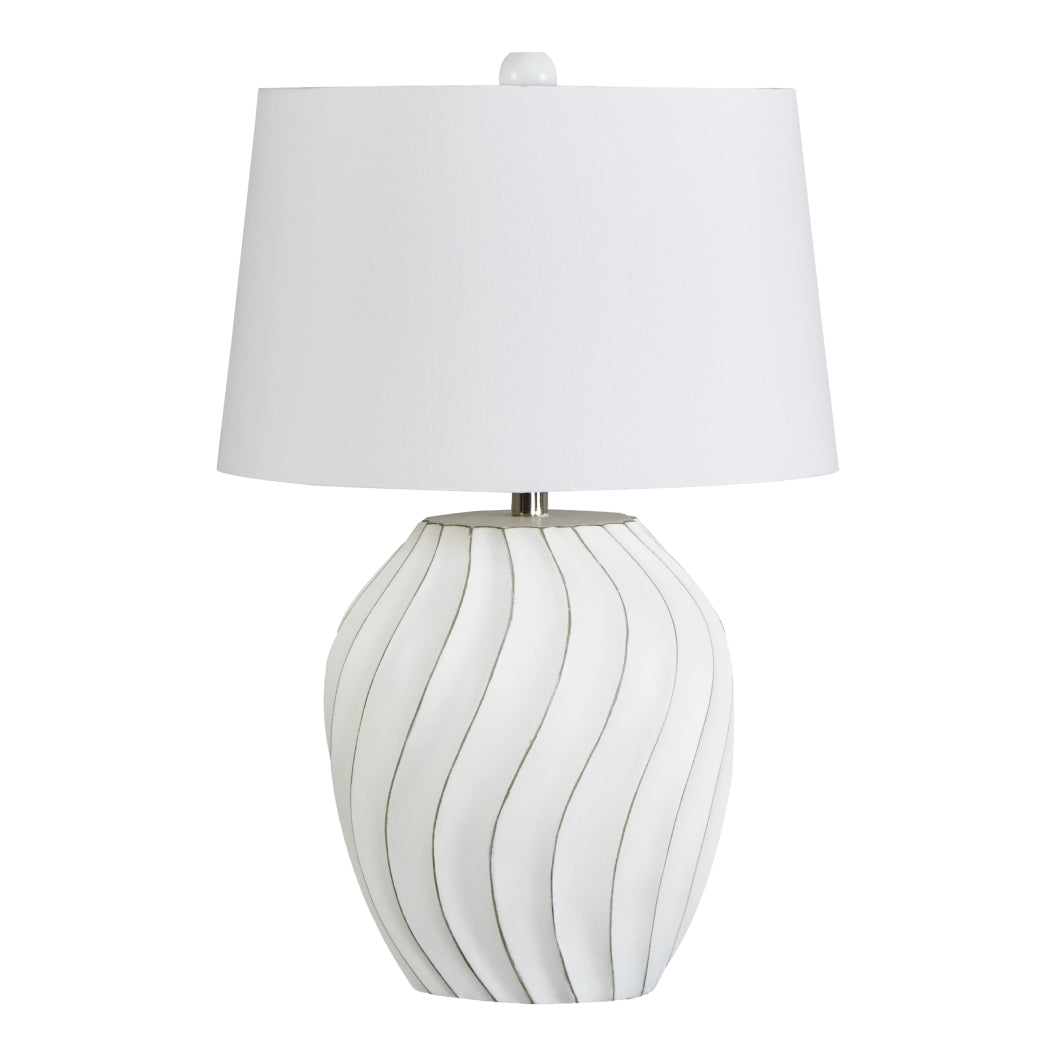 Lampe de table en papier composite blanc 23 po. - Hidago