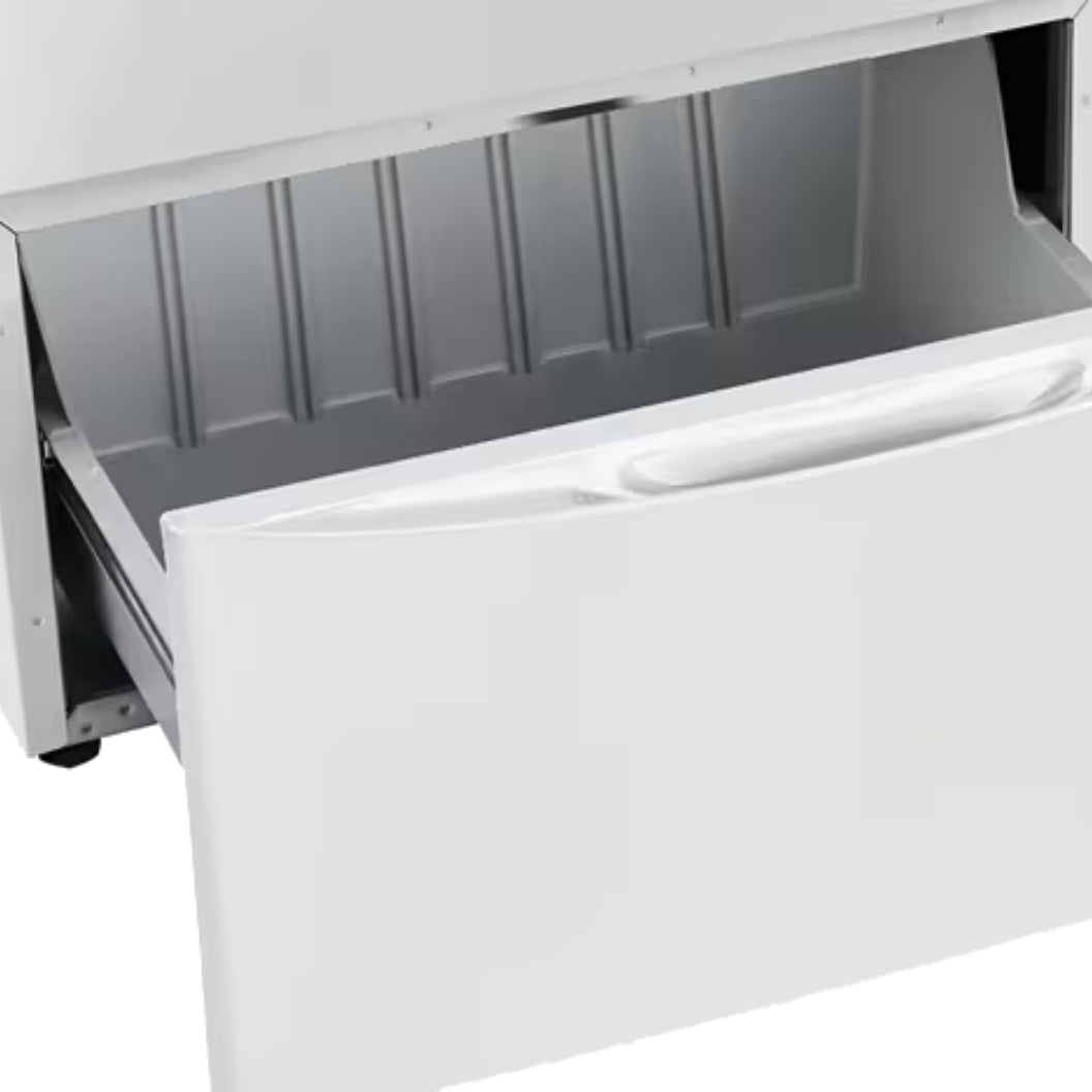 Piédestal Luxury-Glide® blanc avec tiroir de rangement spacieux
